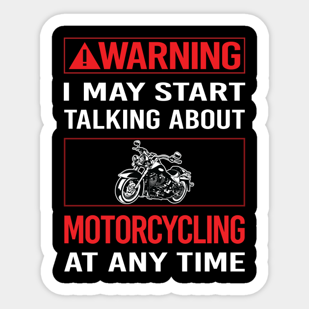 Red Warning Motorcycling Motorcycle Motorbike Motorbiker Biker